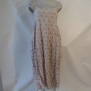 NWT Womens Bsbee Beige Multicolor Marina Tracy Powder Strappy Midi Dress S